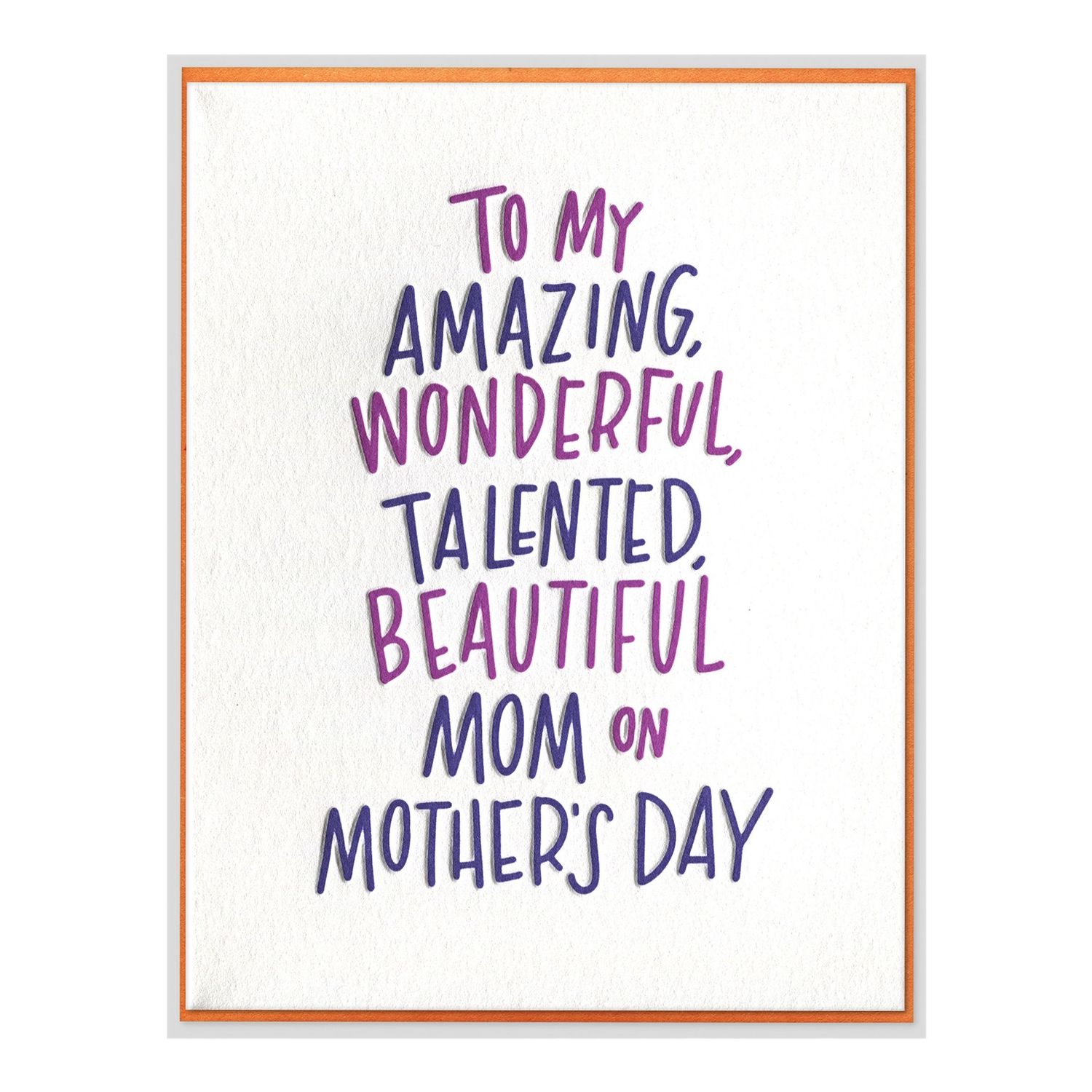 Amazing Mom Letterpress Card