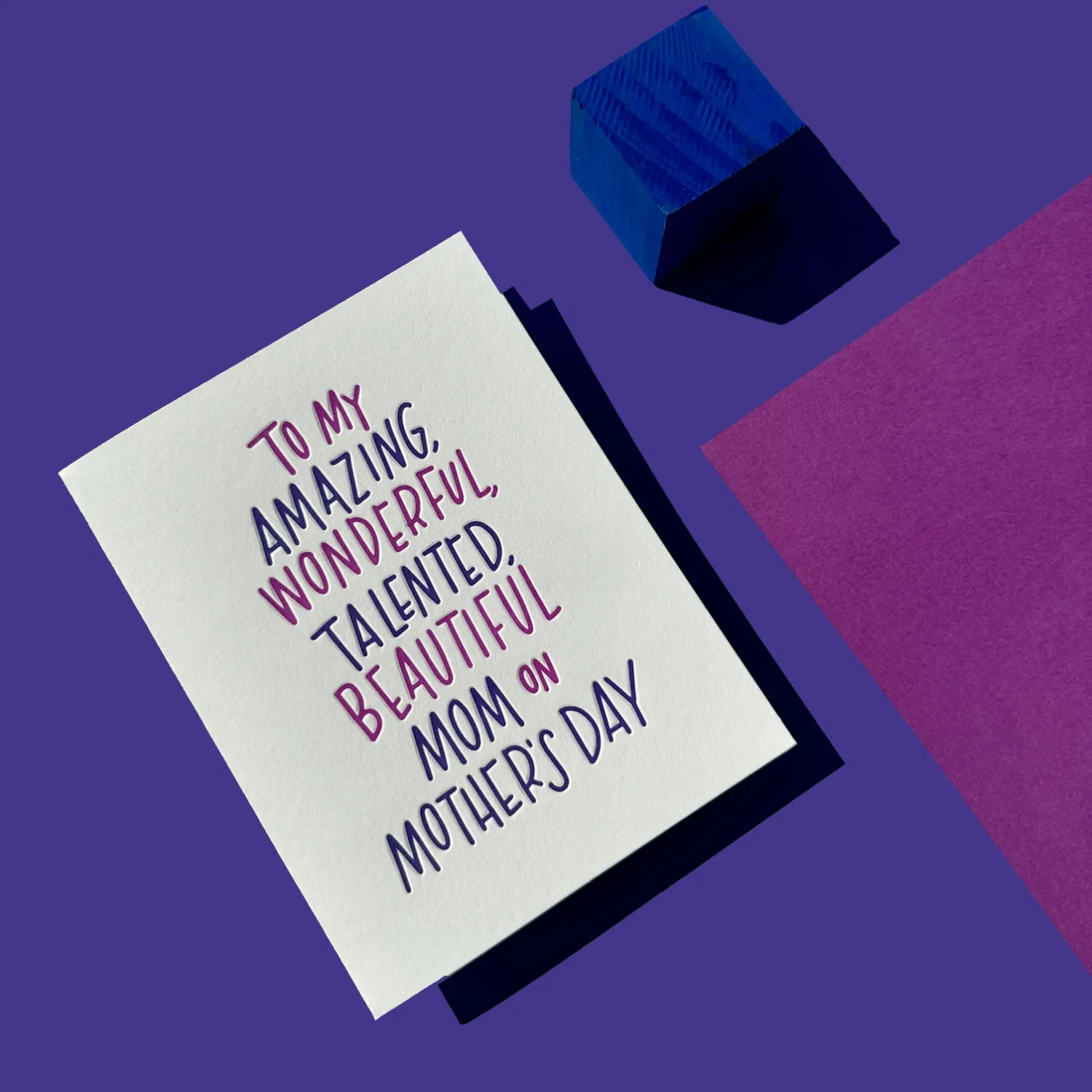 Amazing Mom Letterpress Card