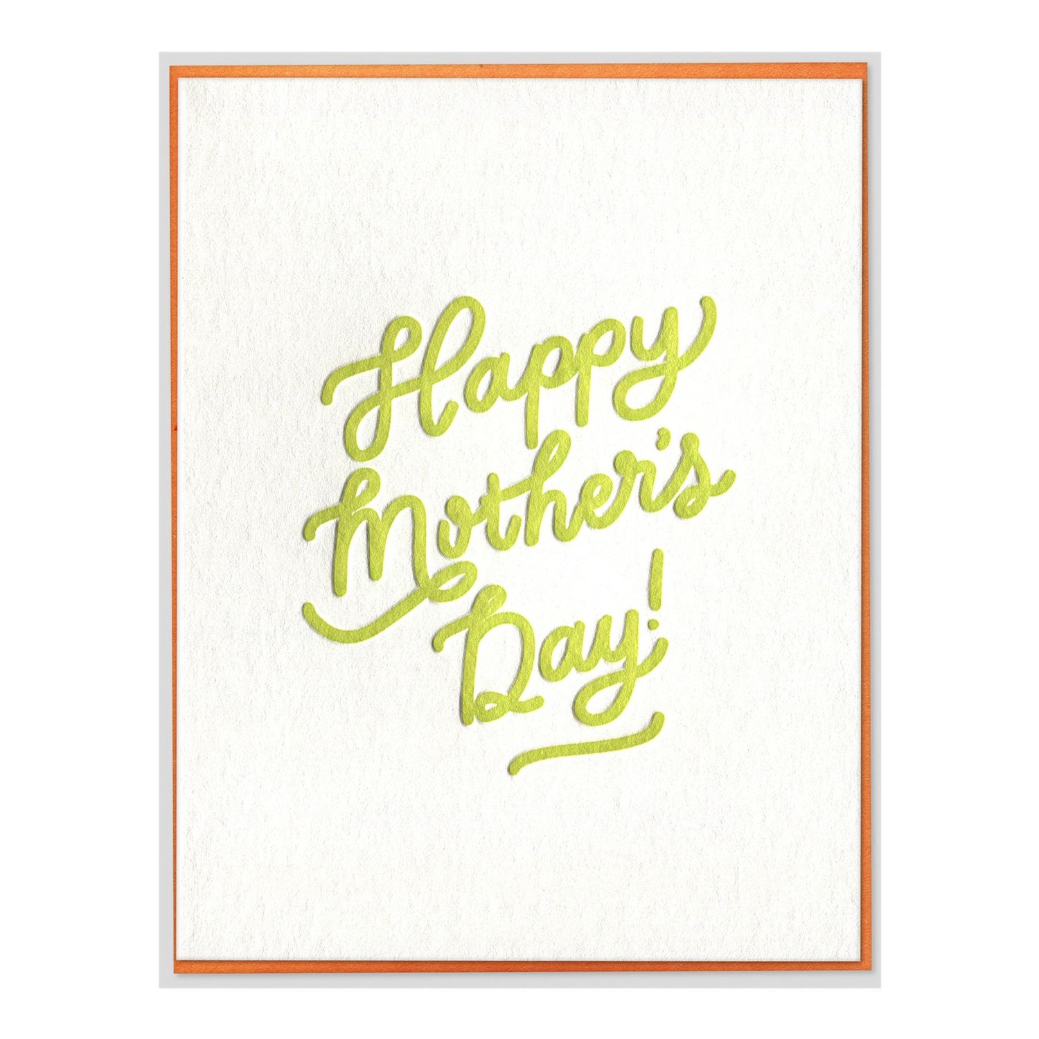 Happy Mother's Day Script Letterpress Card