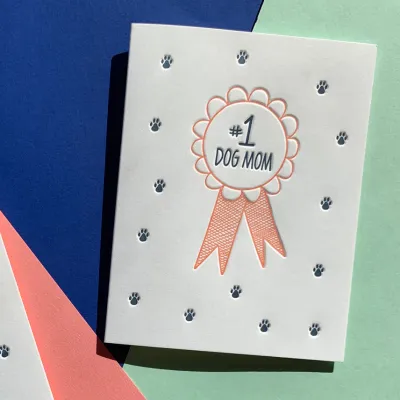 Dog Mom Mother's Day Letterpress Card
