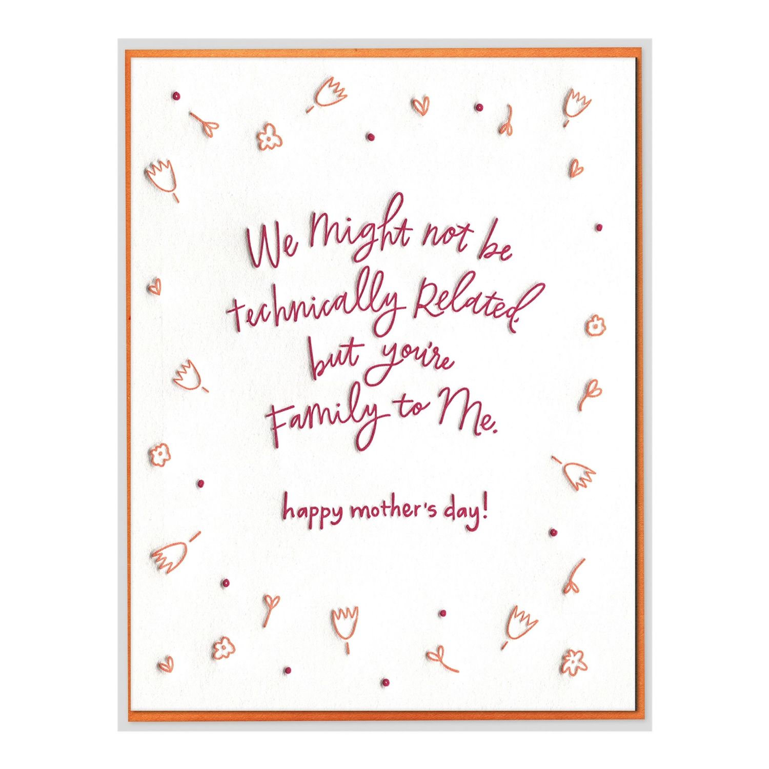 Like Family To Me Mothers Day Letterpress Card