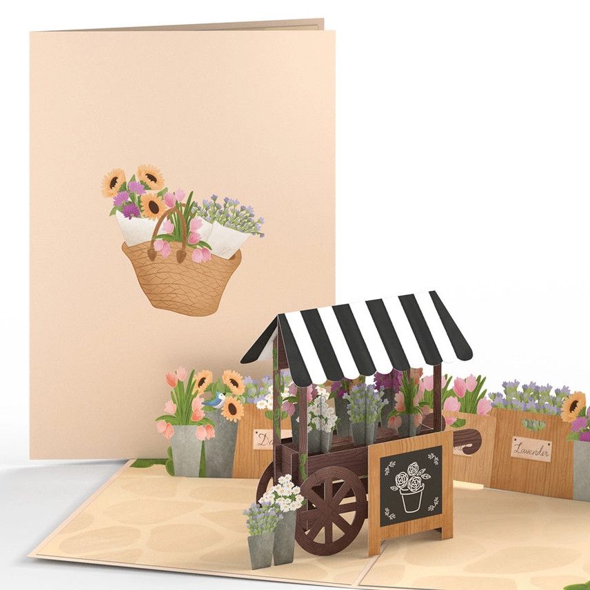 Flower Cart Pop-Up Card