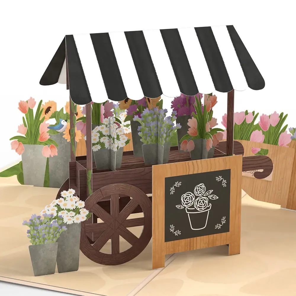 Flower Cart Pop-Up Card