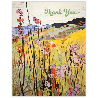 Wildflower Bouquet Thank You Card
