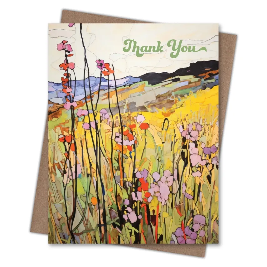 Wildflower Bouquet Thank You Card