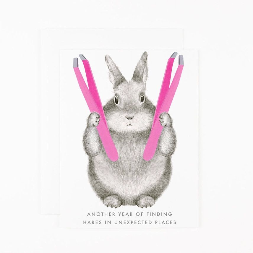 Another Year Hares Birthday Card