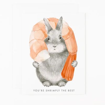 Shrimply the Best Blank Card