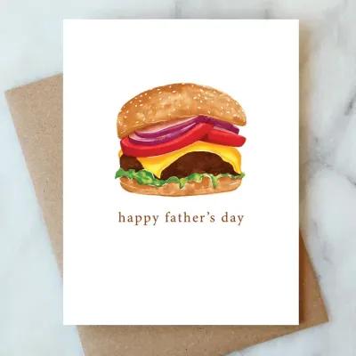 Hamburger Dad Card