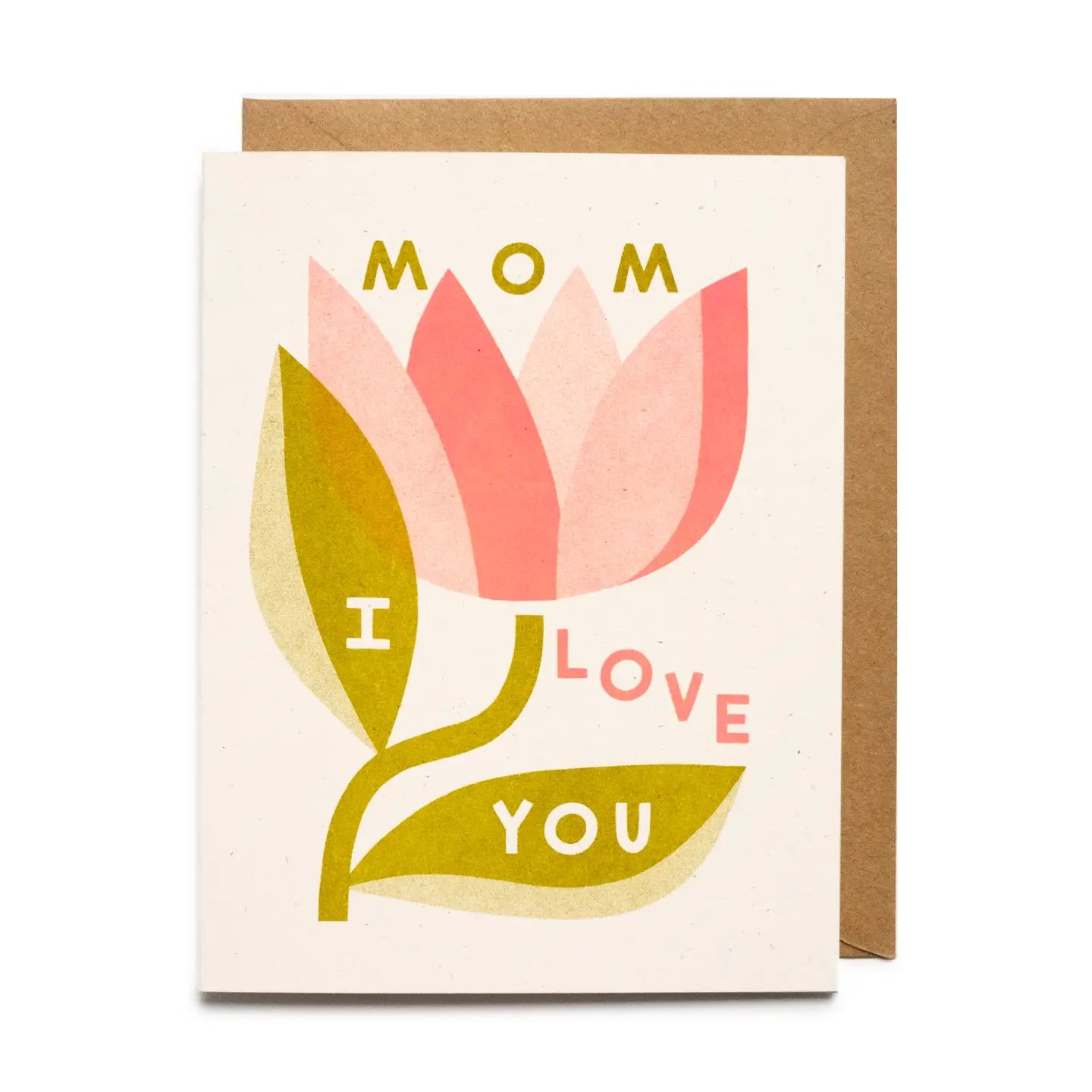 Mom I Love You Riso Card