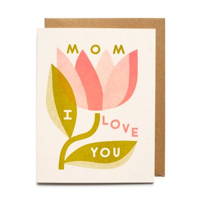 Mom I Love You Riso Card