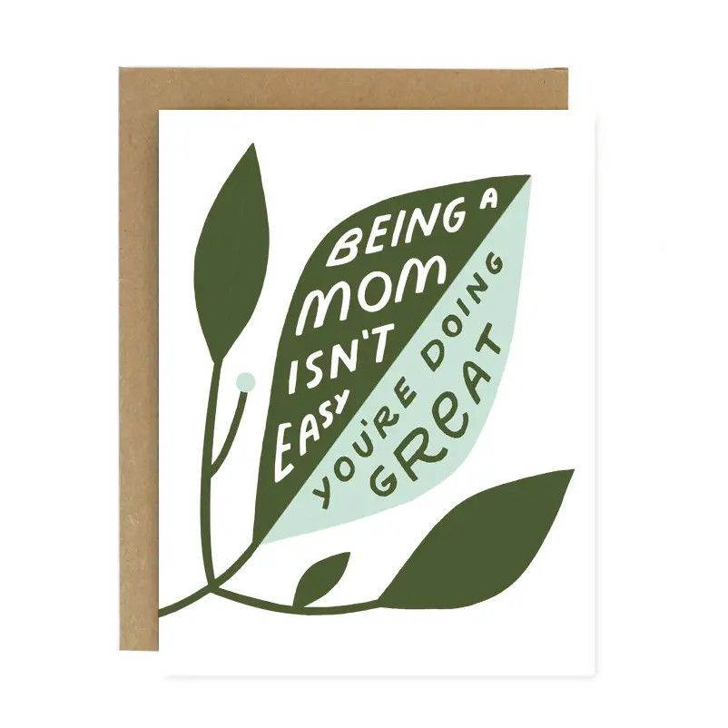 Being a Mom Isn't Easy Screen Printed Card