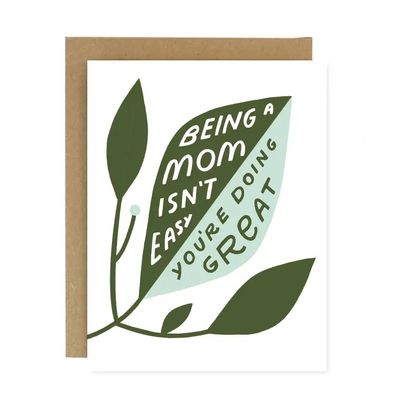 Being a Mom Isn't Easy Screen Printed Card