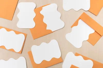Wavy Shape Notecards (set of 8)