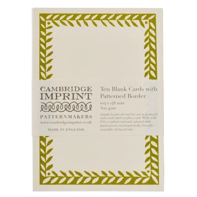 Patterned Border Bawden Green Postcards (set of 10)
