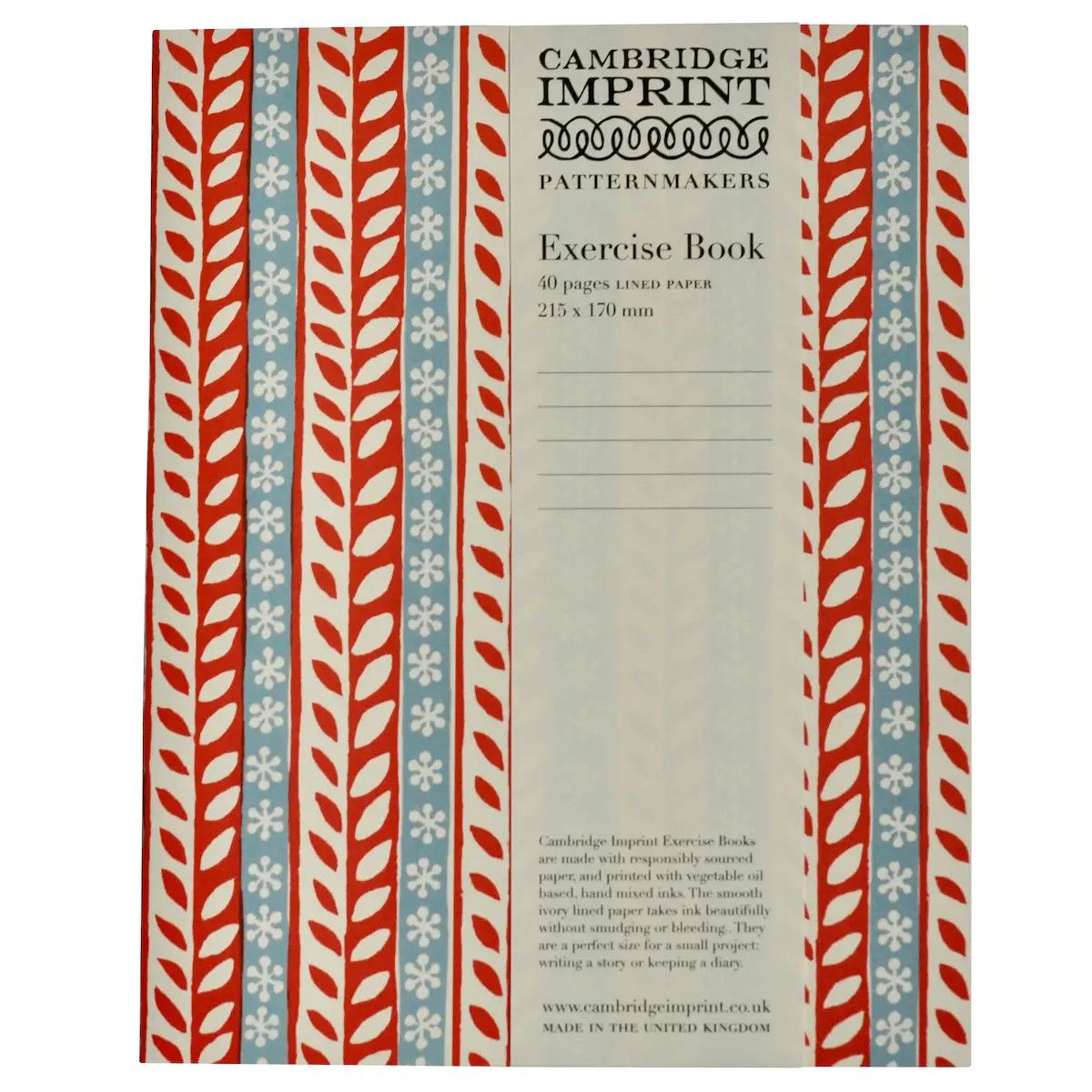 Exercise Book - Merry Christmas Red and Blue (Lined)