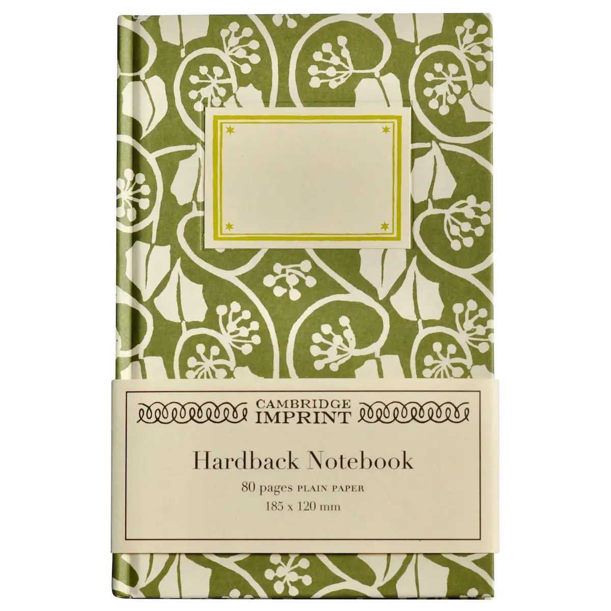 Hardback Notebook - Small Ivy Stripe Sage Green