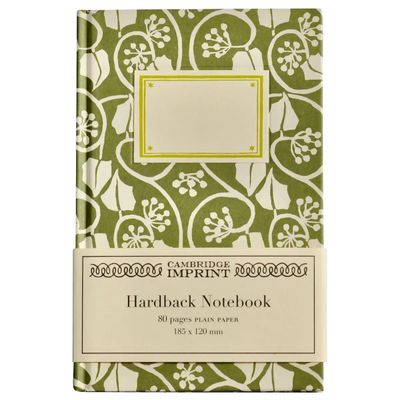 Hardback Notebook - Small Ivy Stripe Sage Green