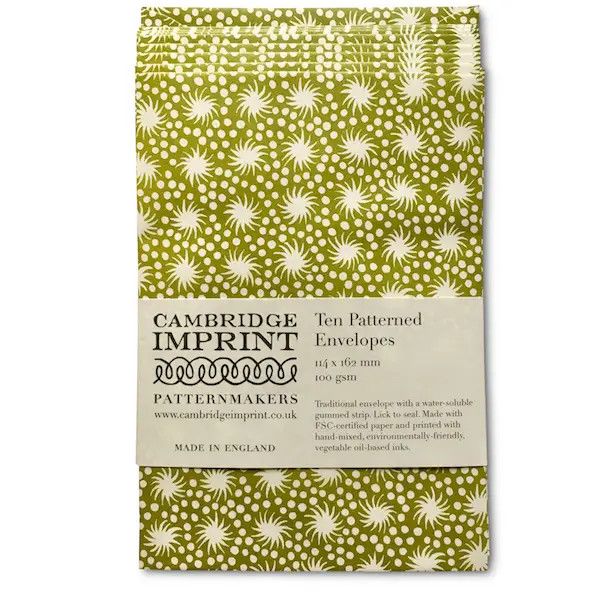 Patterned Envelopes - Animalcules Bawden Green (pack of 10)
