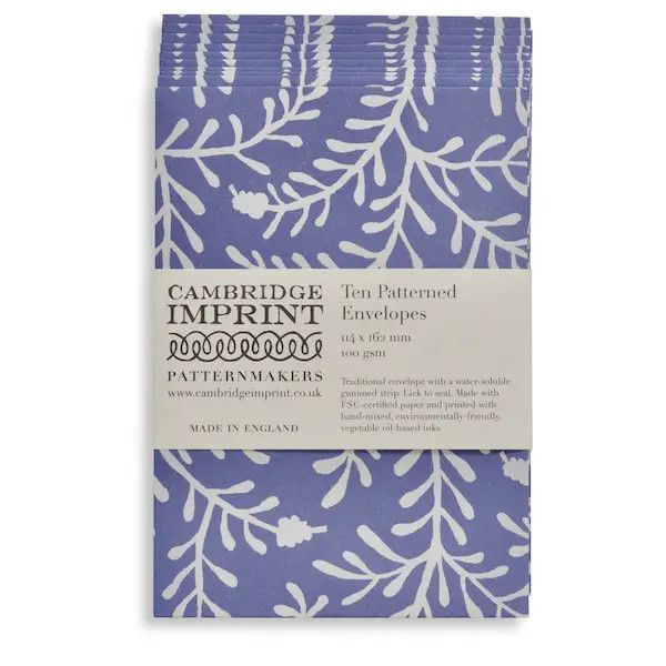 Patterned Envelopes - Sprig Harebell (pack of 10)