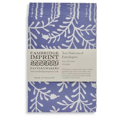 Patterned Envelopes - Sprig Harebell (pack of 10)