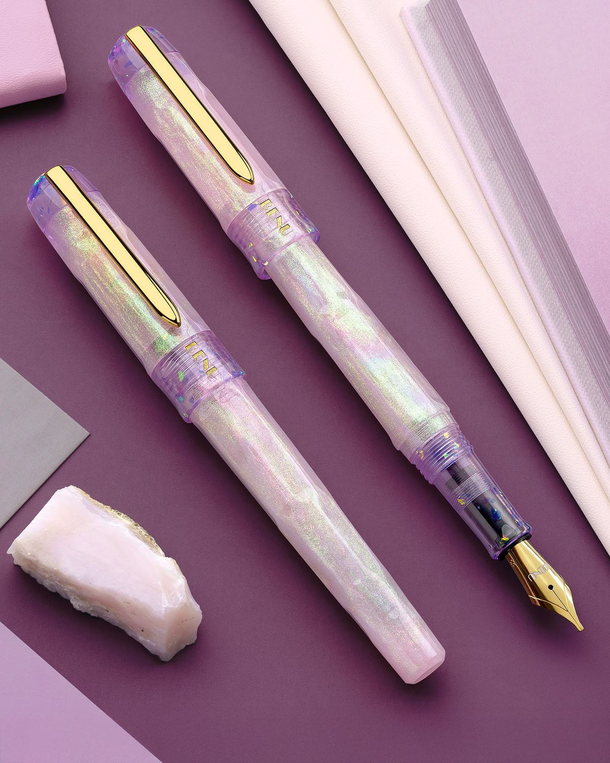 BENU Pink Opal Talisman Fountain Pen