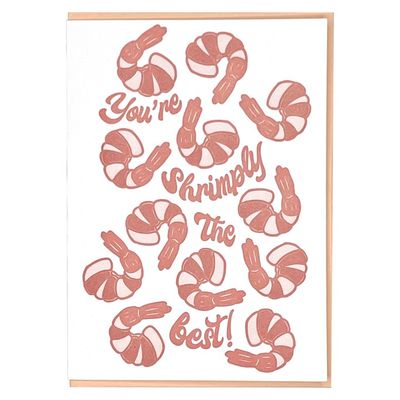 Shrimply the Best Letterpress Card