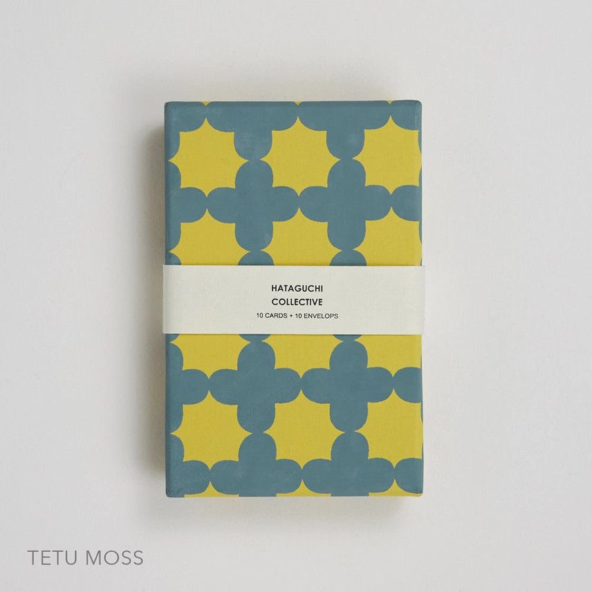 Screen Printed Boxed Stationery in Tetu Moss