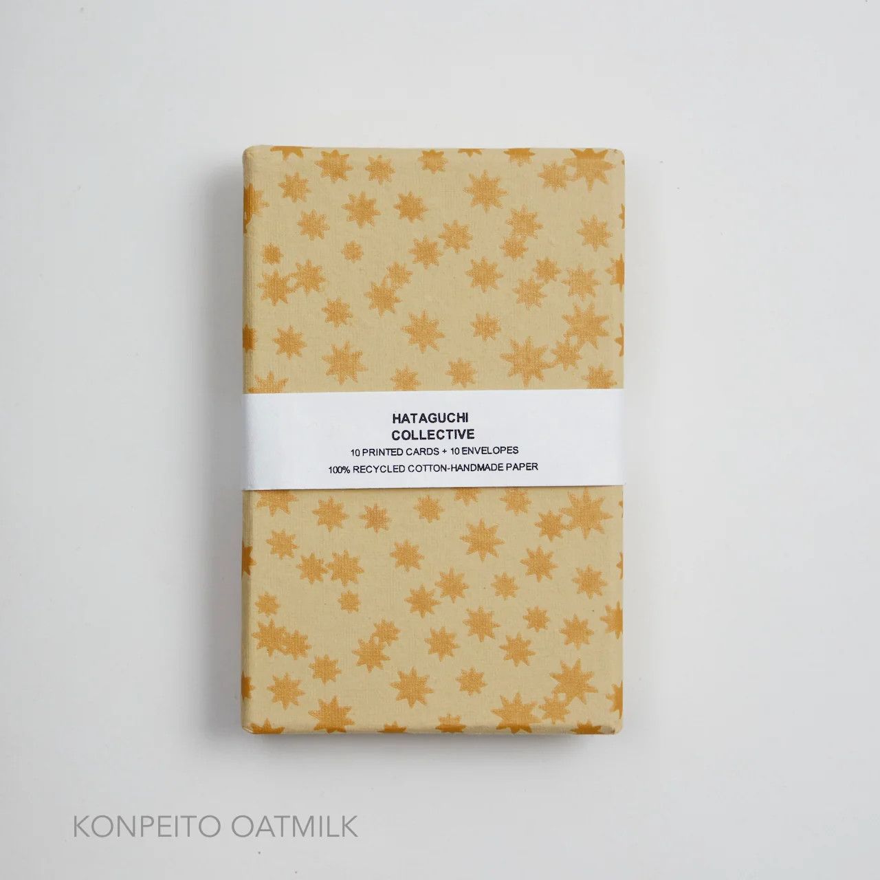 Screen Printed Boxed Stationery in Konpeito Oatmilk