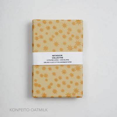 Screen Printed Boxed Stationery in Konpeito Oatmilk