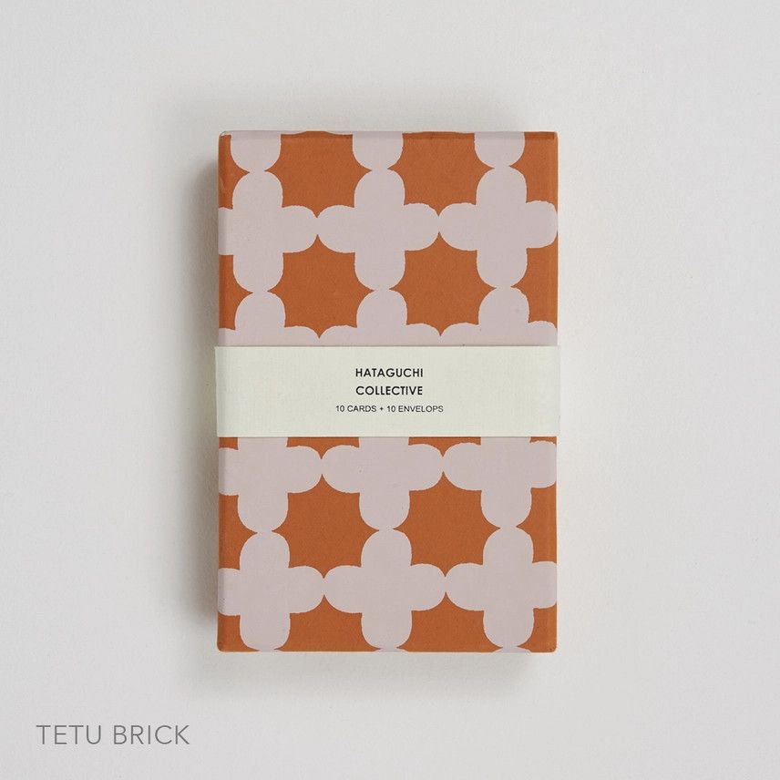 Screen Printed Boxed Stationery in Tetu Brick
