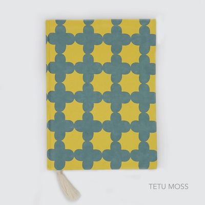 Screen Printed Upcycled Notebook in Tetu Moss
