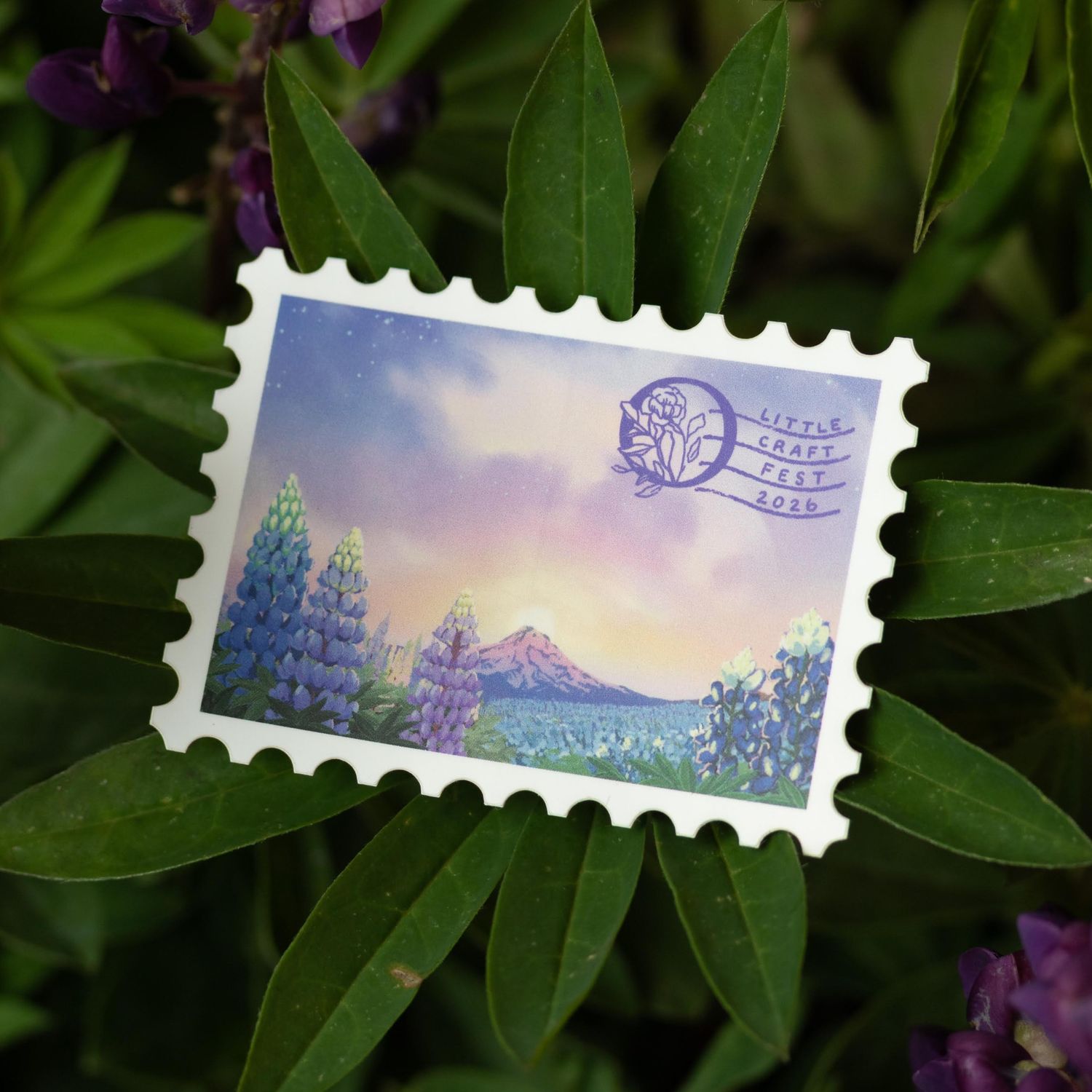 Oblation Little Craft Fest Lupine Meadow Sticker