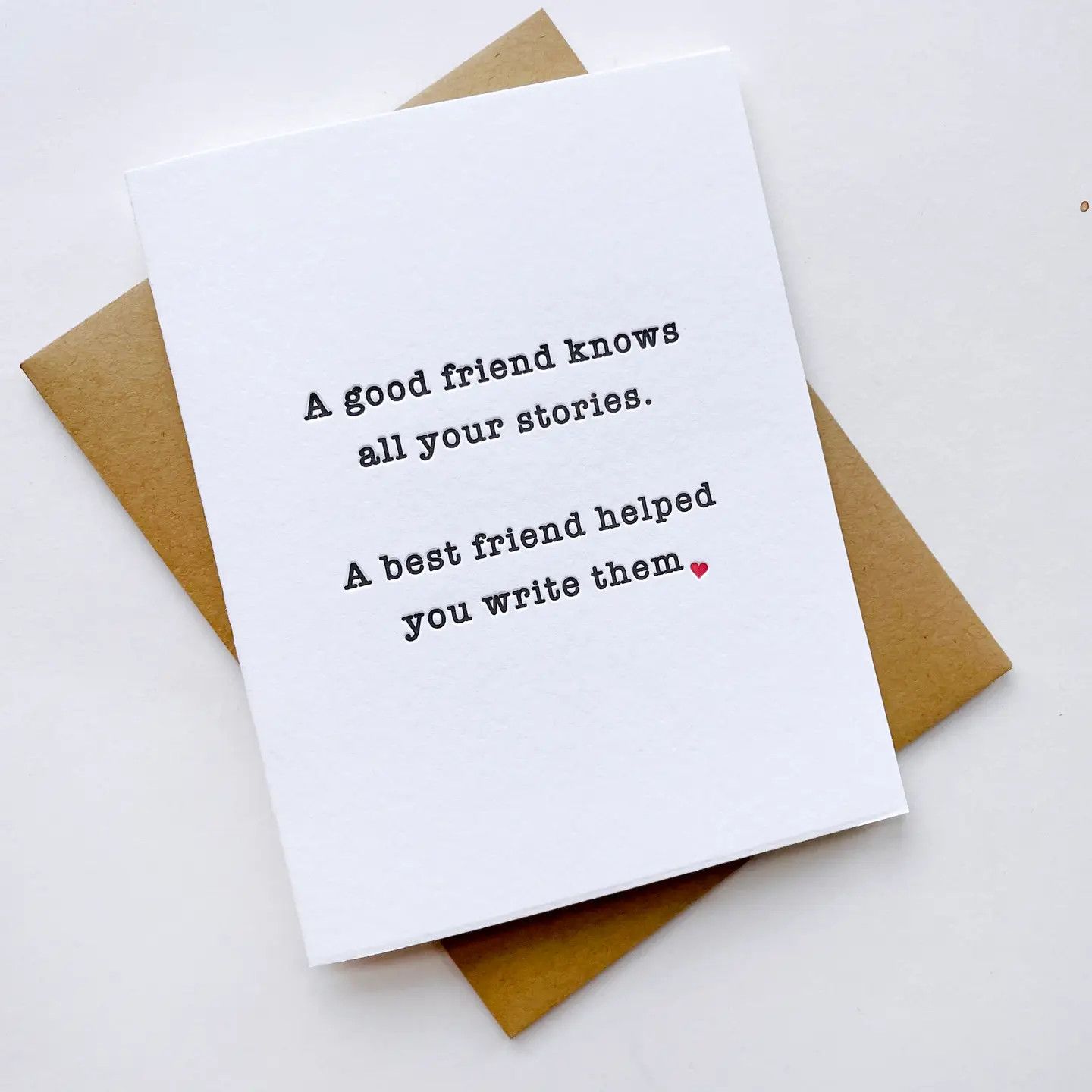 Friends Stories Letterpress Card