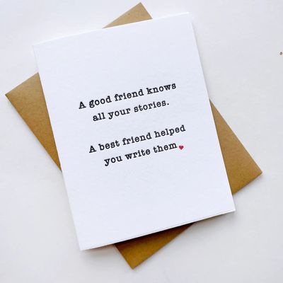 Friends Stories Letterpress Card