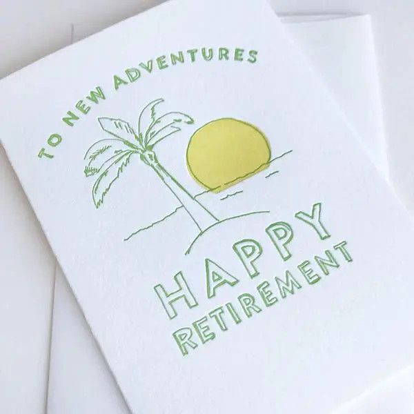 New Retirement Letterpress Card