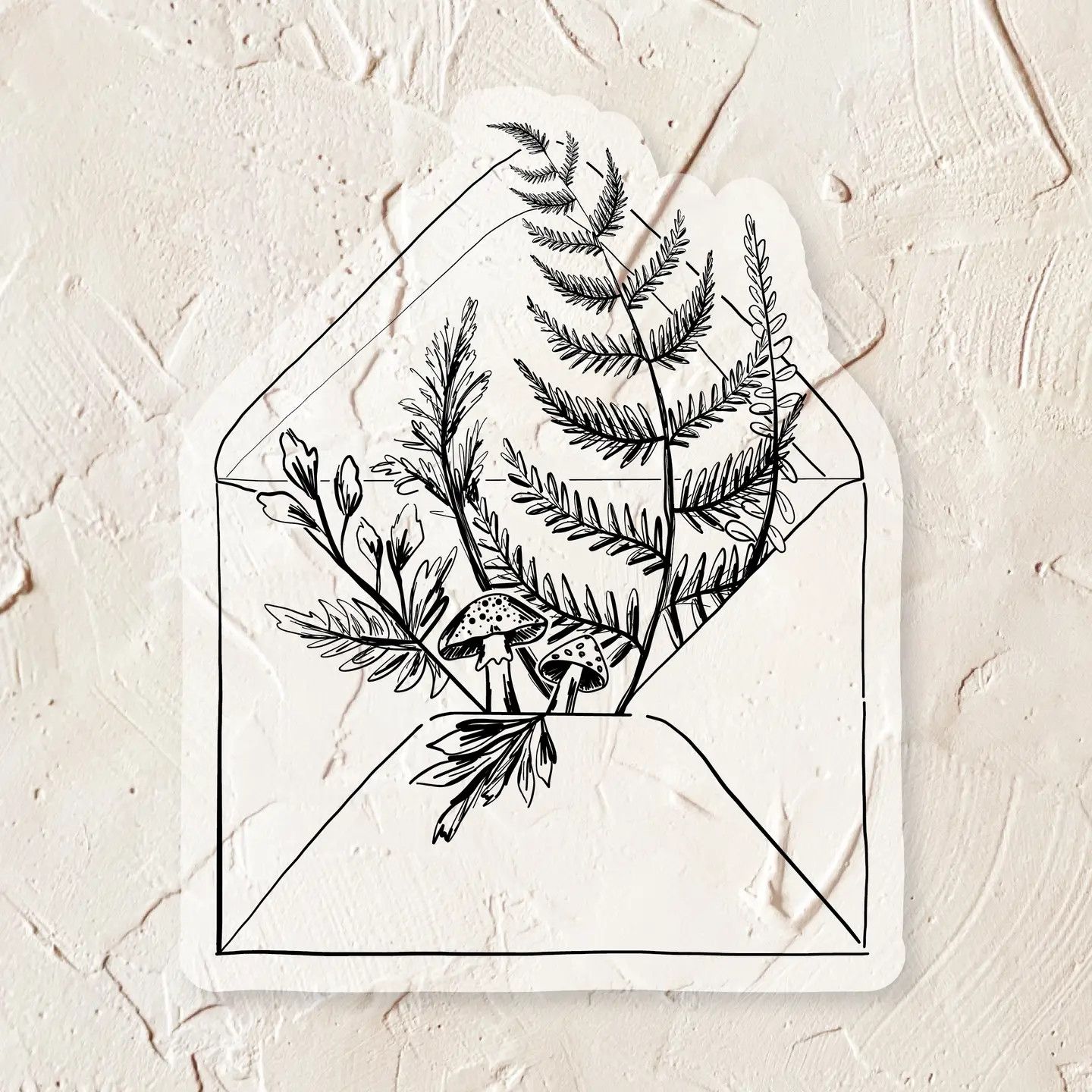 Flourish Floral Envelope Sticker