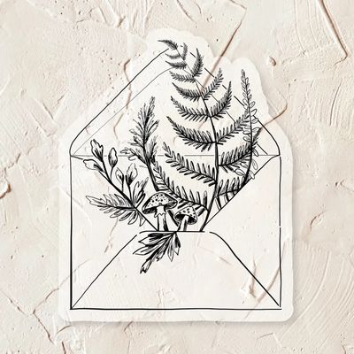 Flourish Floral Envelope Sticker