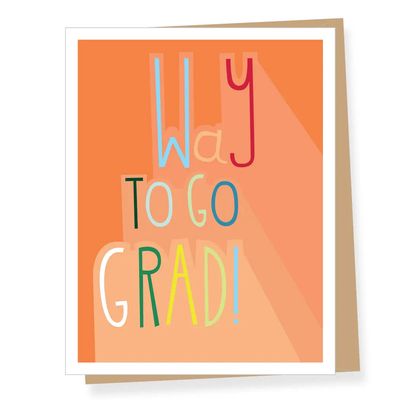 Colorful Type Graduation Card