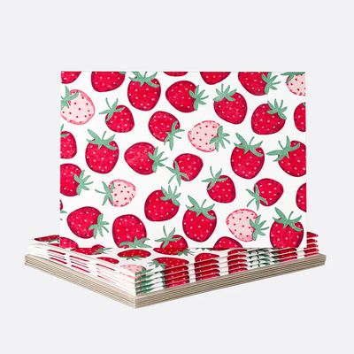 Strawberry Pink Letterpress Cards (pack of 6)