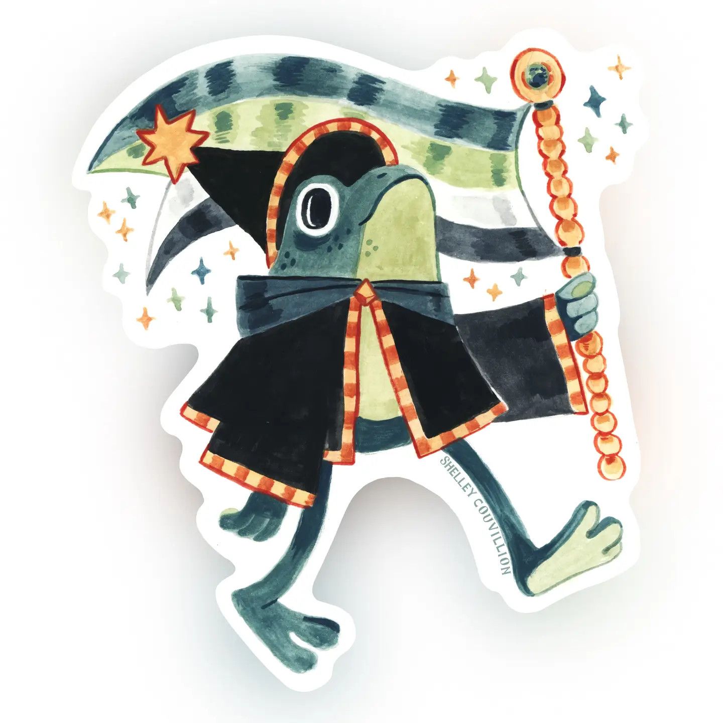 Aromantic Frog Sticker