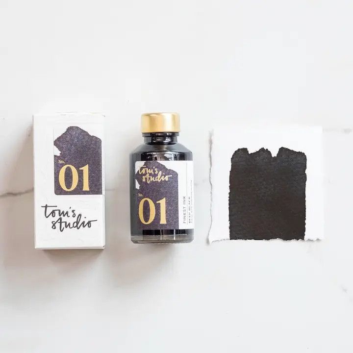 Tom's Studio Deep Black No. 01 Bottled Ink (50ml)