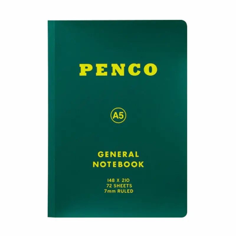Penco Soft PP Notebook A5 Ruled Green