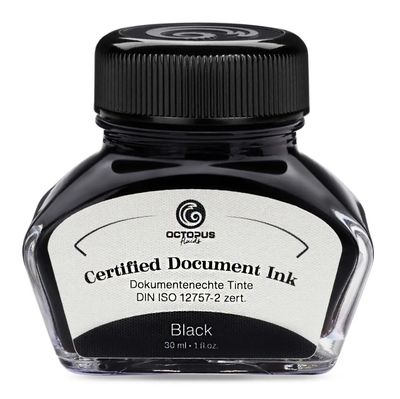 Octopus Document Black Bottled Ink (30ml)