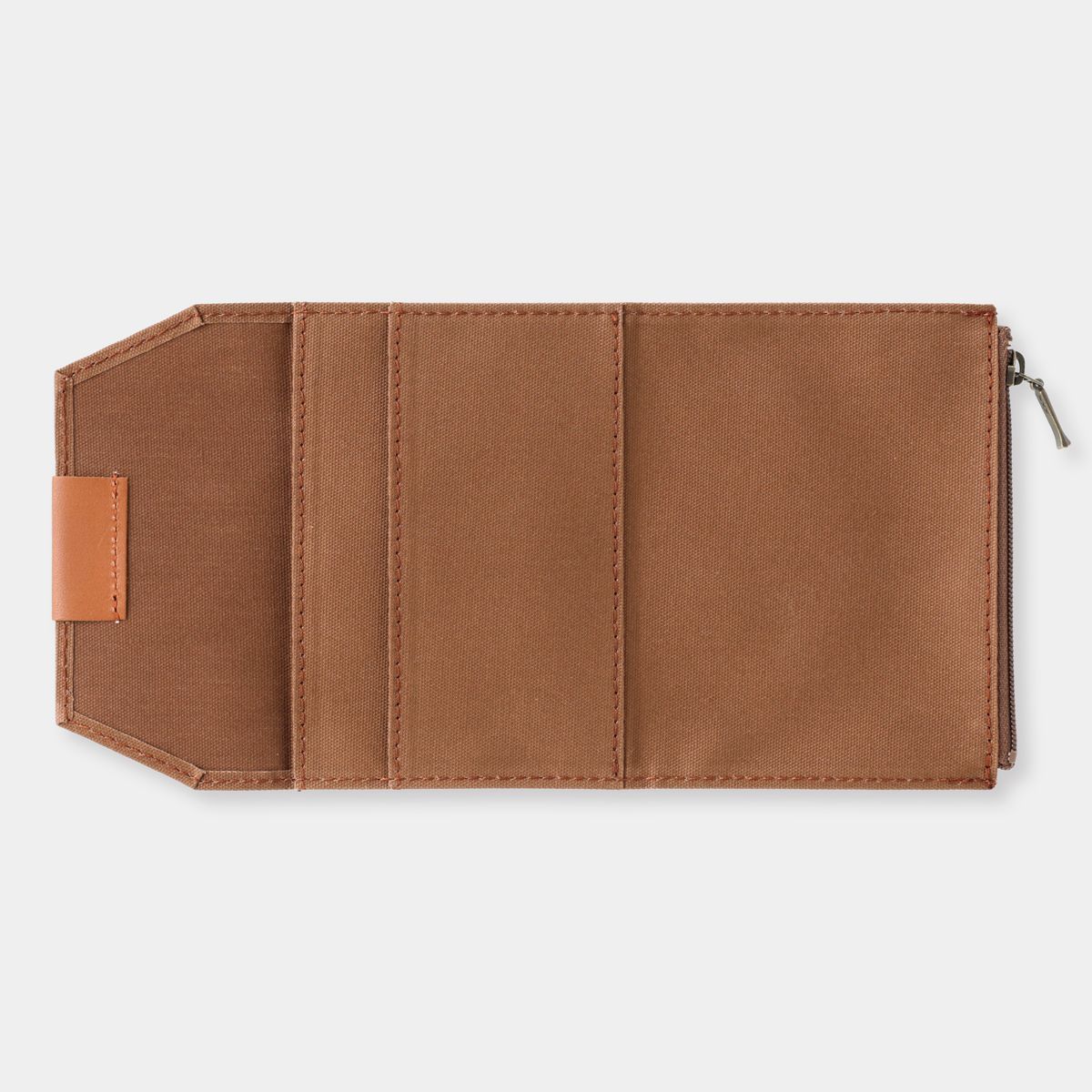 TRAVELER’S COMPANY – Traveler’s Factory – Cotton Zipper Case – Coffee (Passport Size)