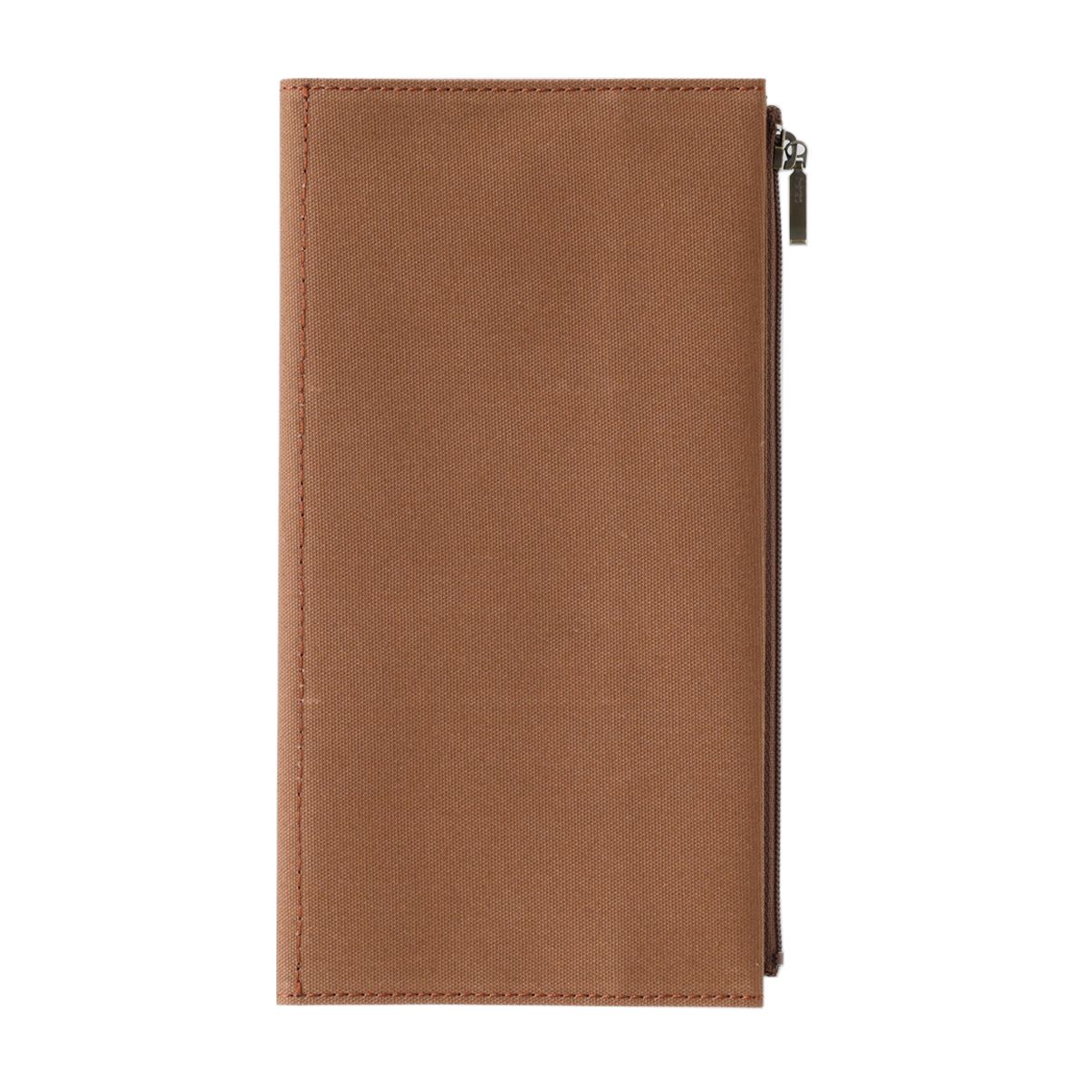 TRAVELER’S COMPANY – Traveler’s Factory – Cotton Zipper Case – Coffee (Regular Size)