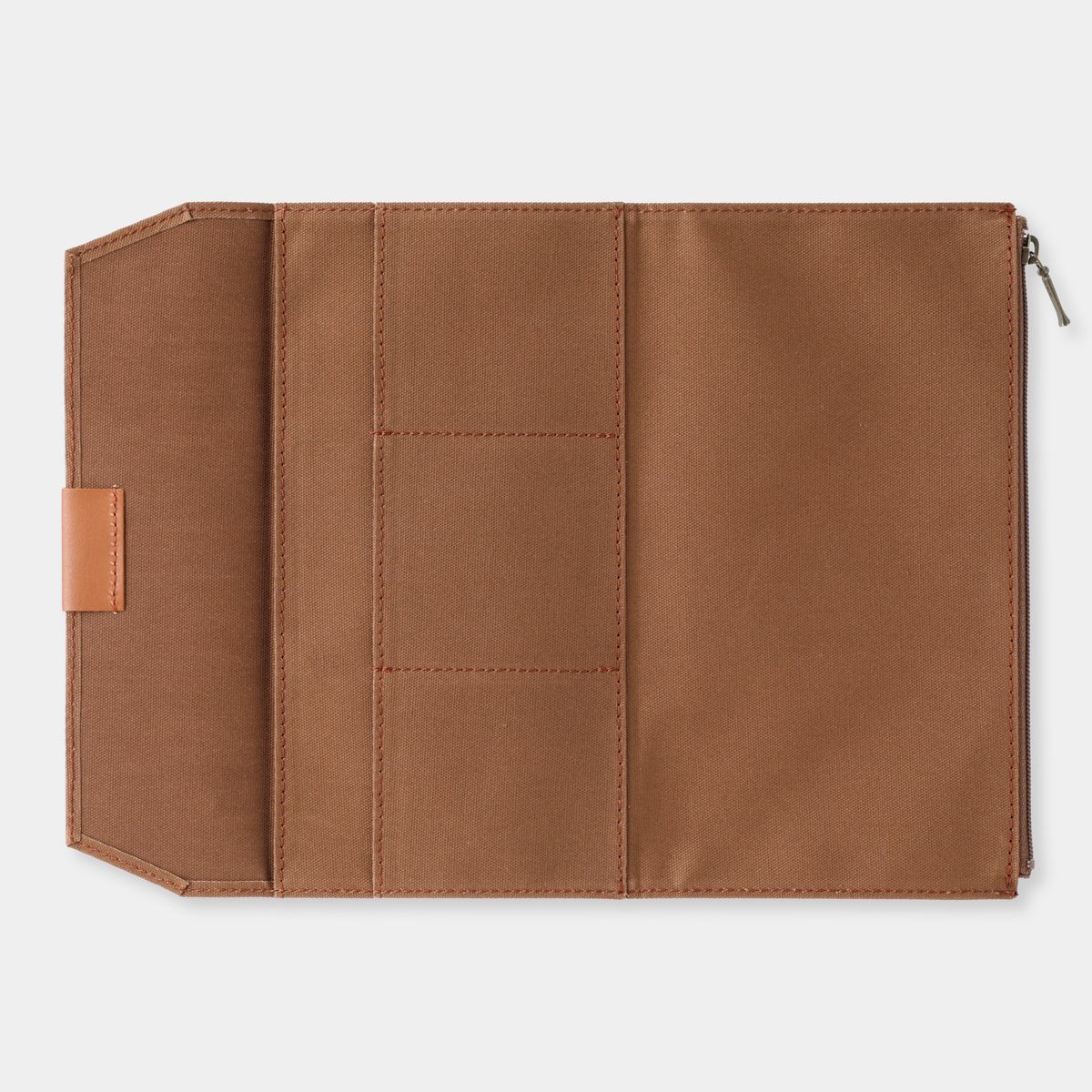 TRAVELER’S COMPANY – Traveler’s Factory – Cotton Zipper Case – Coffee (Regular Size)