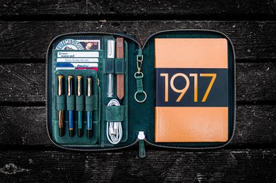 Galen Leather Zippered A5 Notebook Folio