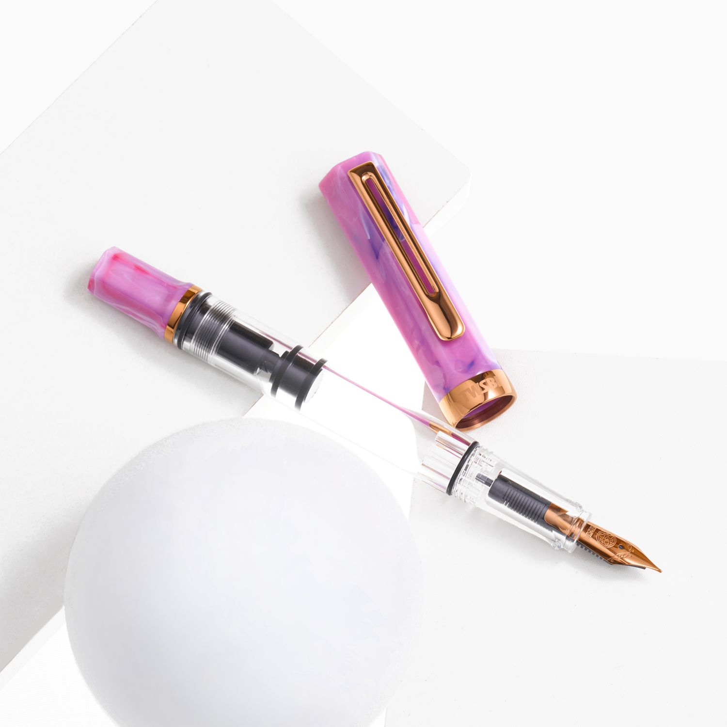 TWSBI ECO Fluorite Purple with Bronze Fountain Pen