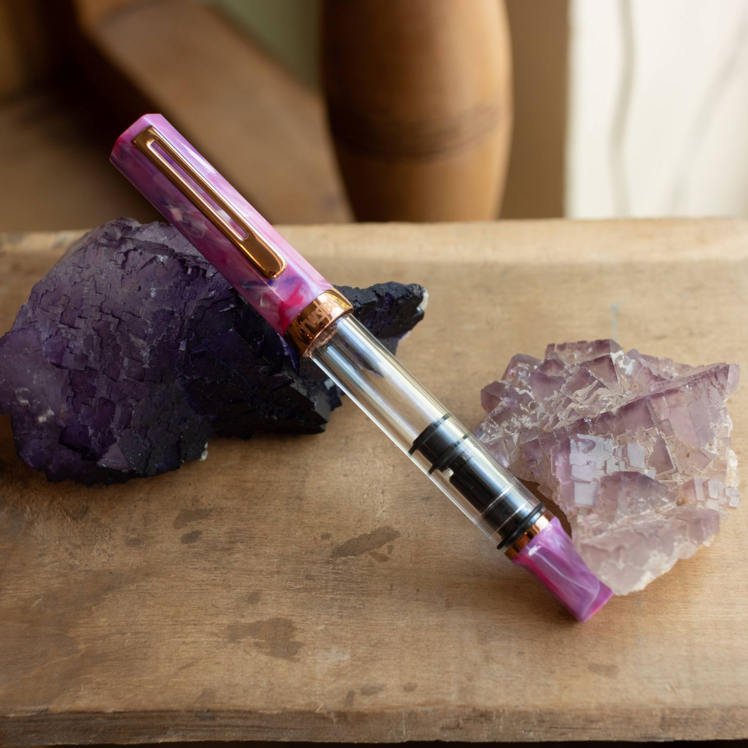 TWSBI ECO Fluorite Purple with Bronze Fountain Pen