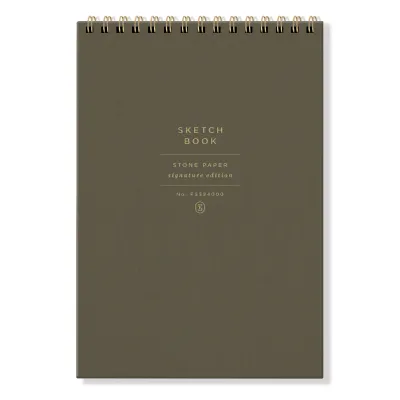 Standard Olive Stone Paper Sketch Pad